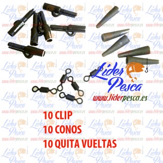 CONO+CLIP+QUITA VUELTA, EXTRA KIT ARM 30uni.